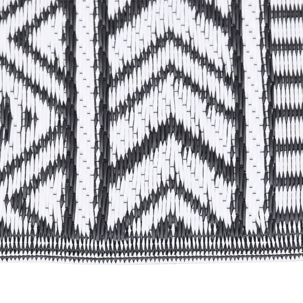 Vidaxl Außen Teppich Arakil 190x290 cm Polypropen Schwarz
