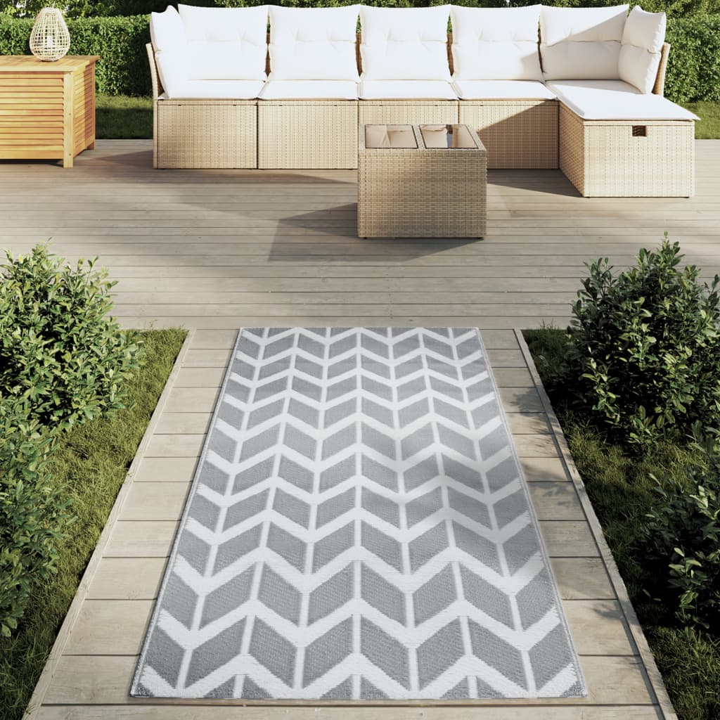 Vidaxl außerhalb des Teppichs Arakil 80x150 cm pp grau