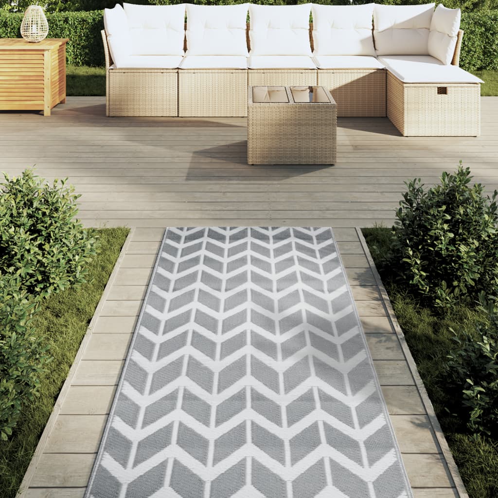 Vidaxl außerhalb des Teppichs Arakil 80x250 cm pp grau