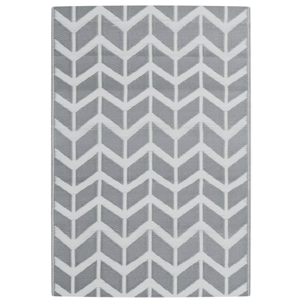 VidaXL outside rug 140x200 cm polypropene gray