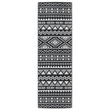 Vidaxl außerhalb des Teppichs 80x250 cm Polypropen Schwarz