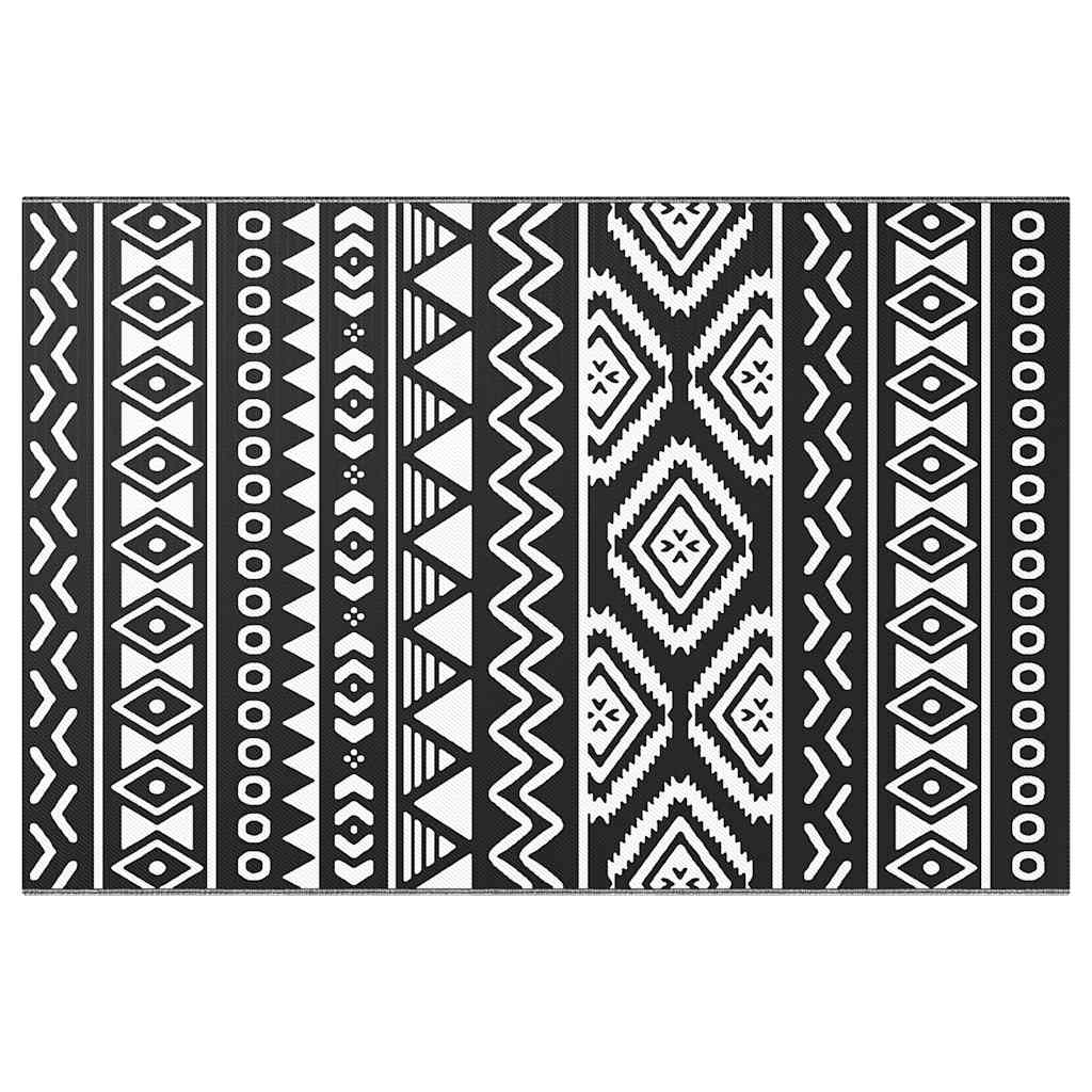 VIDAXL Outside Teppich Arakil 120x180 cm Polypropen Schwarz