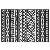 Vidaxl außerhalb des Teppichs Arakil 160x230 cm Polypropen Schwarz