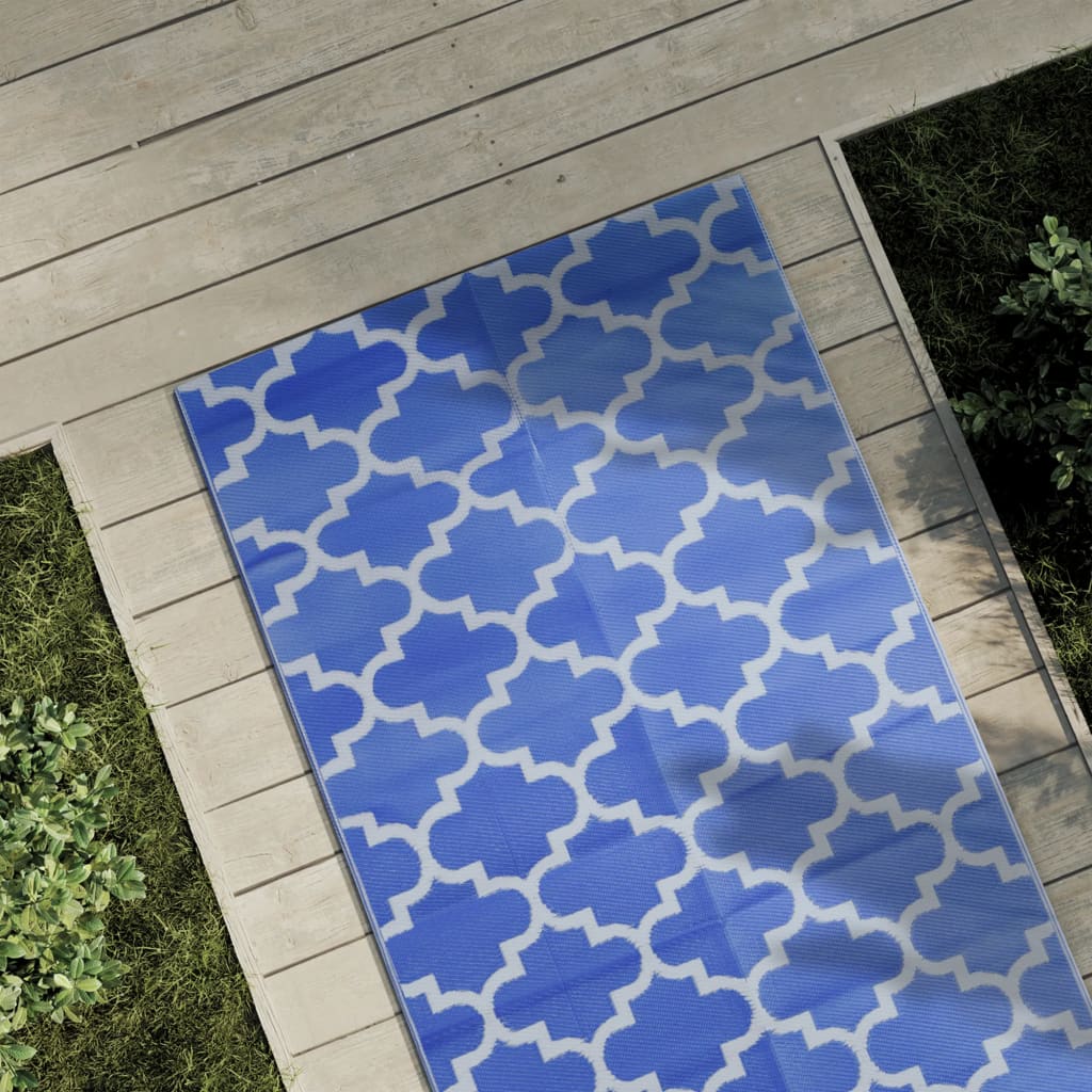 VIDAXL Outside Teppich Arakil 80x150 cm Polypropenblau