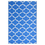 Vidaxl außerhalb des Teppichs Arakil 160x230 cm Polypropenblau
