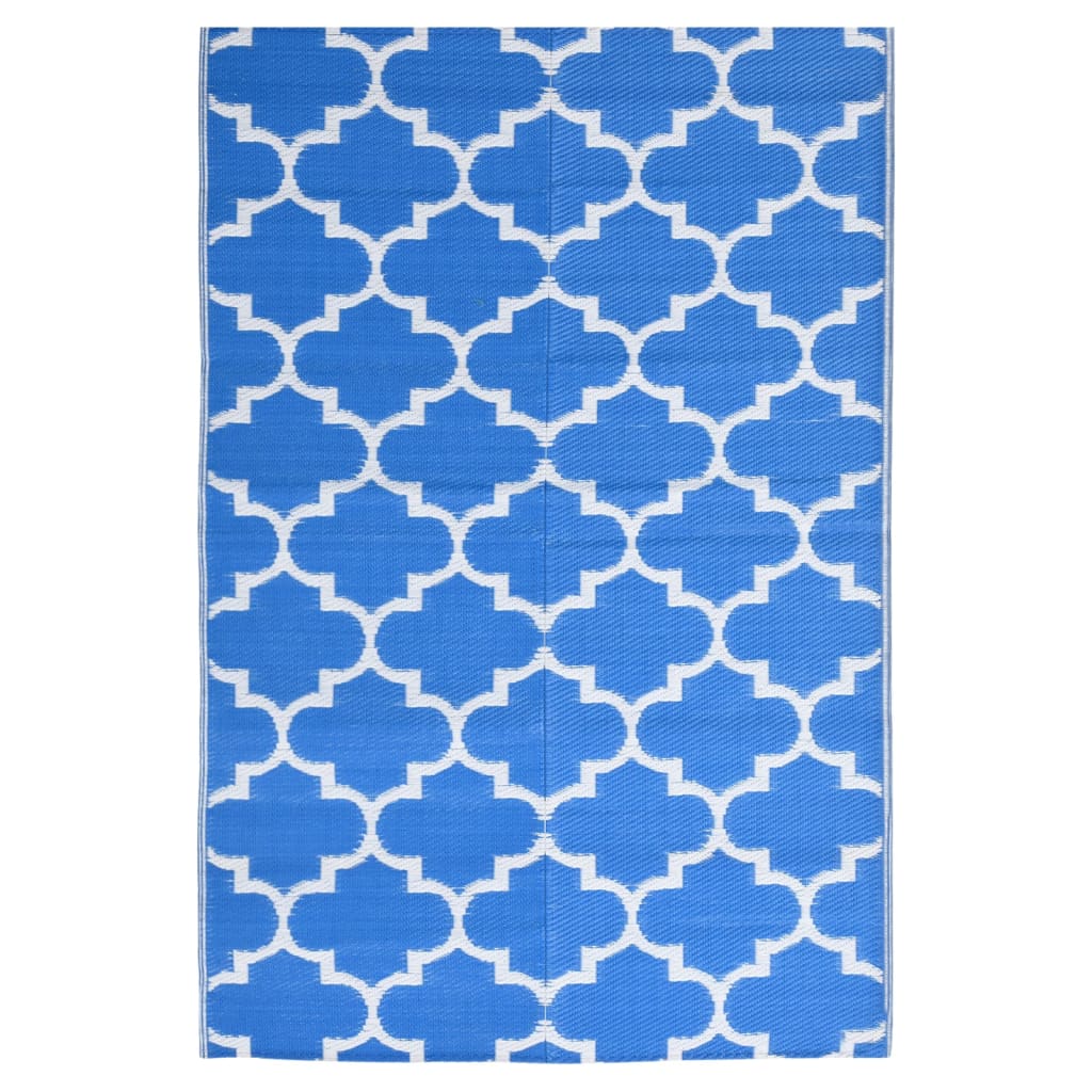 Vidaxl außerhalb des Teppichs Arakil 160x230 cm Polypropenblau