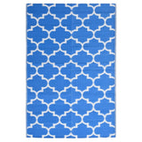 Vidaxl außerhalb des Teppichs Arakil 160x230 cm Polypropenblau