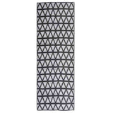 Vidaxl außerhalb des Teppichs Aakil 80x250 cm Polypropen Schwarz
