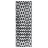 Vidaxl außerhalb des Teppichs Aakil 80x250 cm Polypropen Schwarz