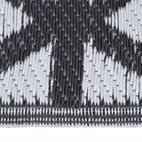 Vidaxl außerhalb des Teppichs Aakil 80x250 cm Polypropen Schwarz