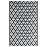 Vidaxl außerhalb des Teppichs Arakil 140x200 cm Polypropen Schwarz