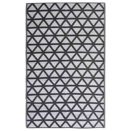Vidaxl außerhalb des Teppichs Arakil 140x200 cm Polypropen Schwarz
