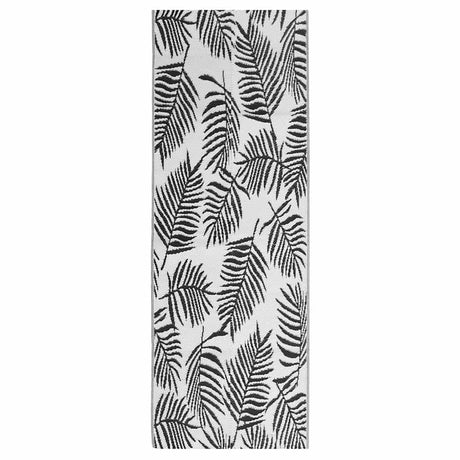 Vidaxl außerhalb des Teppichs Aakil 80x250 cm Polypropen Schwarz
