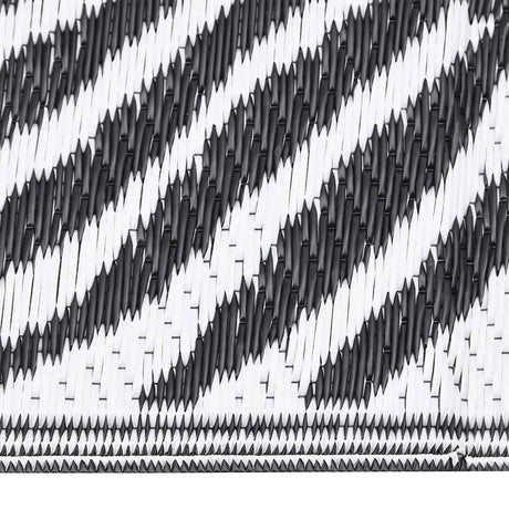 Vidaxl außerhalb des Teppichs Aakil 80x250 cm Polypropen Schwarz