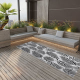 Vidaxl außerhalb des Teppichs Aakil 80x250 cm Polypropen Schwarz