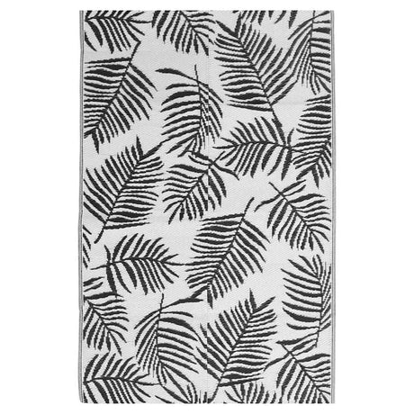 Vidaxl außerhalb des Teppichs Arakil 140x200 cm Polypropen Schwarz