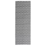 Vidaxl außerhalb des Teppichs Aakil 80x250 cm Polypropen Schwarz