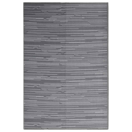 Vidaxl außerhalb des Teppichs 140x200 cm Polypropen -Anthrazit -ausgelöst