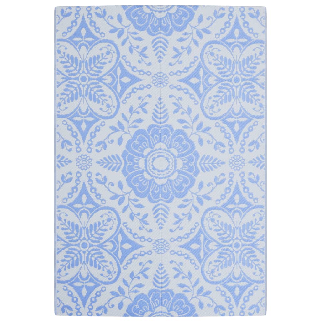 Vidaxl außerhalb des Teppichs Arakil 140x200 cm Polypropen Babyblau