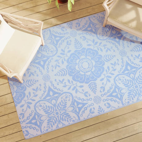 Vidaxl außerhalb des Teppichs Arakil 140x200 cm Polypropen Babyblau