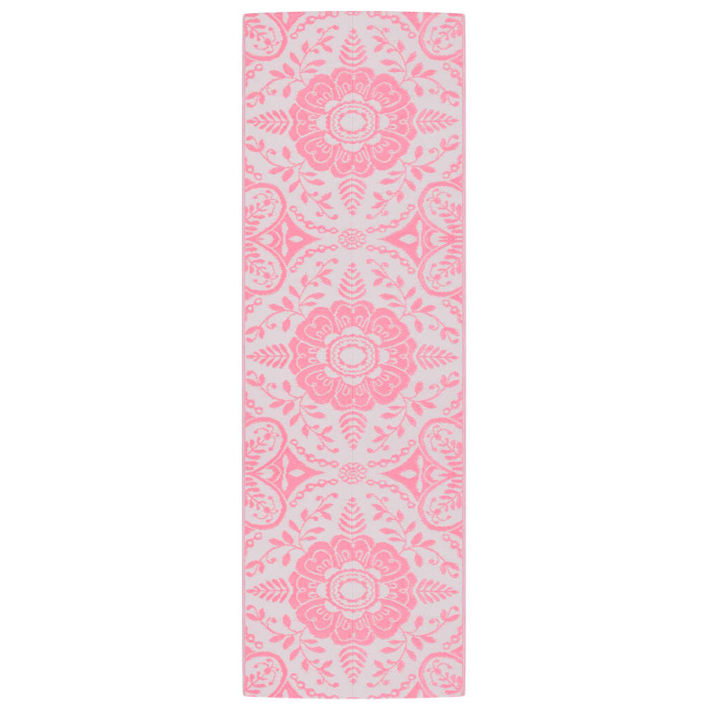 VIDAXL Outside Rug 80x250 cm Polypropen rosa