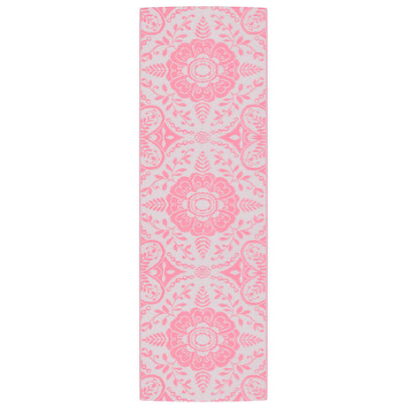 VIDAXL Outside Rug 80x250 cm Polypropen rosa