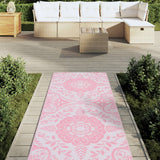 VIDAXL Outside Rug 80x250 cm Polypropen rosa