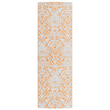 Vidaxl außerhalb des Teppichs Arakil 80x250 cm PP Orange und Weiß