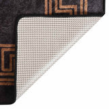Vidaxl Teppich waschbarer Anti-Rutsch 80x150 cm Schwarz und Goldfarbe