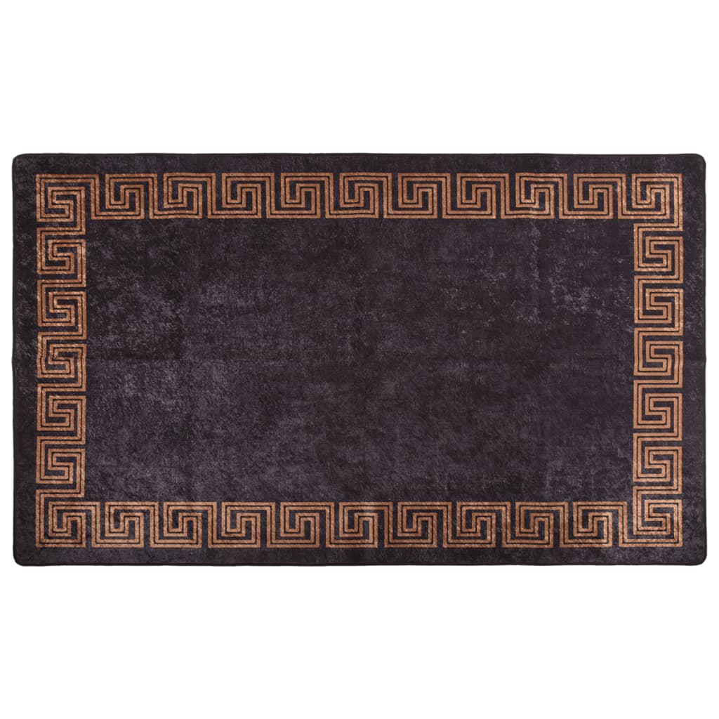 Vidaxl RUG LAVABLE ANTI-SLIP 120x180 cm de color negro y dorado