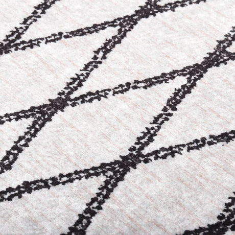 Vidaxx Teppich waschbar, rutschfest, 80 x 300 cm, Schwarz und Weiß