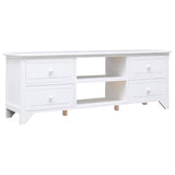 Vidaxl tv-meubel 108x30x40 cm massief paulowniahout wit