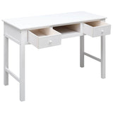 Vidaxl bureau 108x45x76 cm massief paulowniahout wit