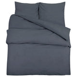 Vidaxl Duvet Overlay Set Leicht 260 x 240 cm Mikrofaser -Anthrazit