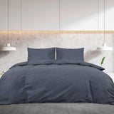 Vidaxl Duvet Overlay Set Leicht 155 x 220 cm Mikrofaser -Anthrazit