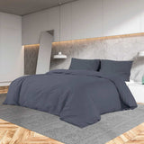 Vidaxl Duvet -Overlay -Set Leicht 200x200 cm Mikrofaser -Anthrazit