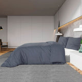 Vidaxl Duvet Overlay Set Leicht 225 x 220 cm Mikrofaser -Anthrazit