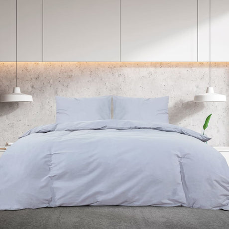 Vidaxl Duvet Overlay Set Leicht 240 x 220 cm Mikrofasergrau