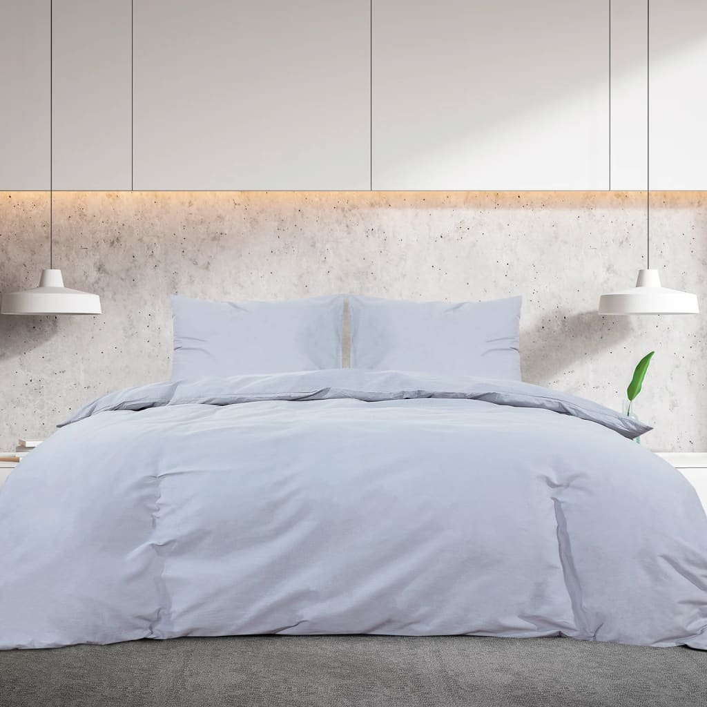 Vidaxl Duvet Overlay Set Leicht 260 x 240 cm Mikrofasergrau