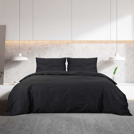 Vidaxl Duvet Overlay Set Leicht 220x240 cm Mikrofaserschwarz