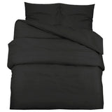 Vidaxx Bettbezug-Set leicht 200x200 cm Mikrofaser schwarz