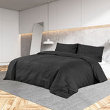 Vidaxx Bettbezug-Set leicht 200x200 cm Mikrofaser schwarz
