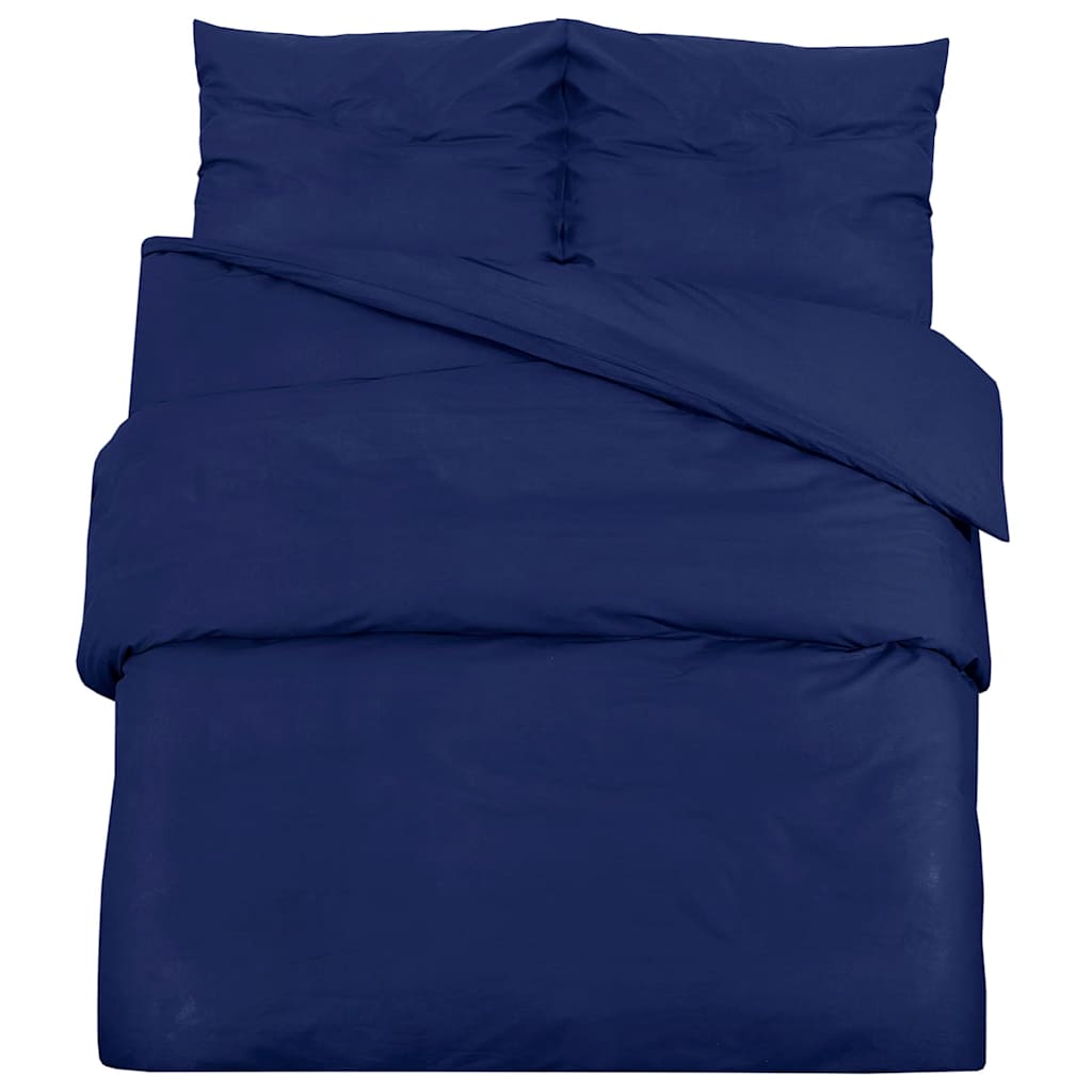 Vidaxl Duvet Crossing Set 140x200 cm Mikrofaser Marine Blau