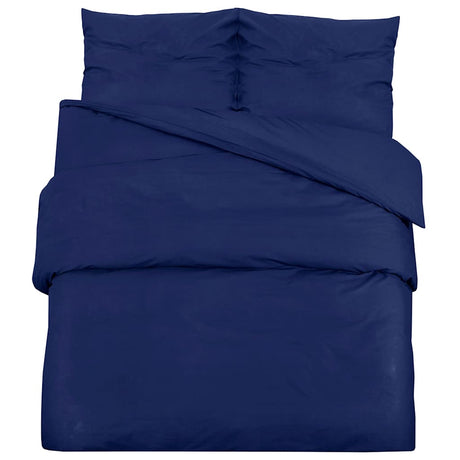 Vidaxl Duvet Crossing Set 140x200 cm Mikrofaser Marine Blau