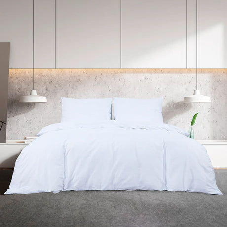 Vidaxl Duvet Crossing Set Leicht 200x200 cm Mikrofaser Weiß