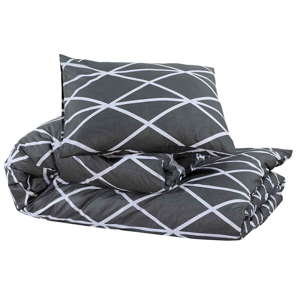VIDAXL -Duvet -Überraschungs -Set 140x200 cm Baumwollgrau
