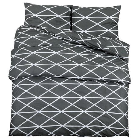 Vidaxl Duvet Crossing Set 240x220 cm Baumwollgrau