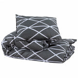 Vidaxl Duvet Crossing Set 240x220 cm Baumwollgrau