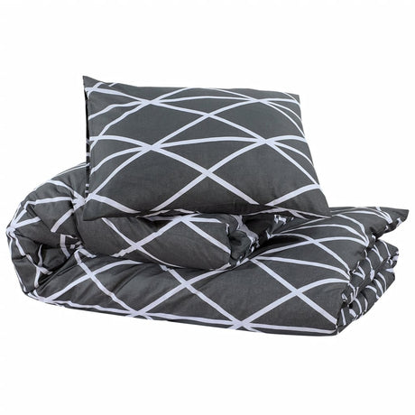 Vidaxl Duvet Crossing Set 240x220 cm Baumwollgrau
