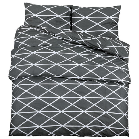 Vidaxl Duvet Crossing Set 200x200 cm Baumwollgrau
